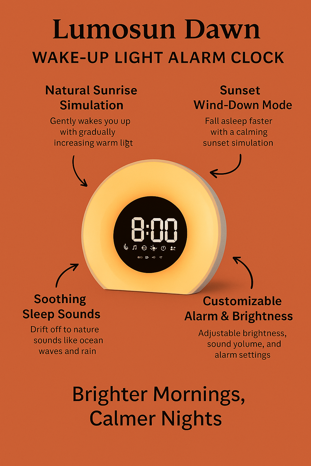Reloj despertador con luz Lumosun Dawn