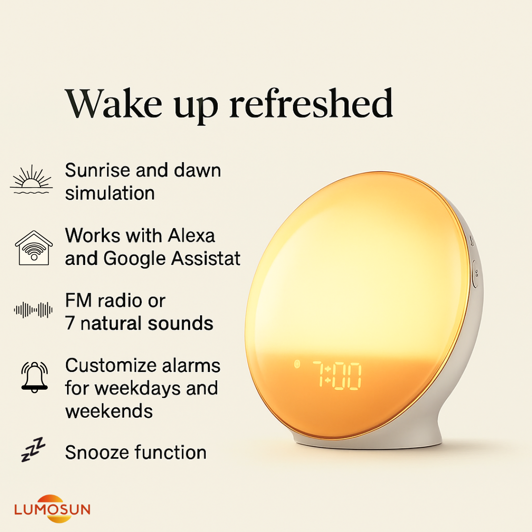 Lumosun Halo One wake up light alarm clock